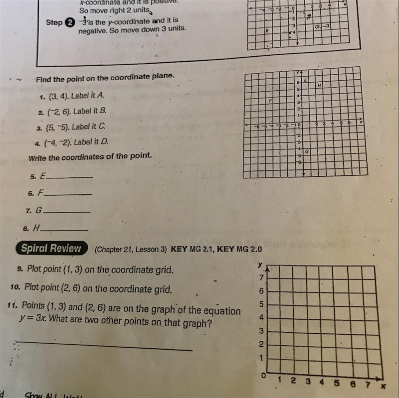 Find (2,-3) on the coordinate plane. Step 1 Start at the origin. 2 is the x-coordinate-example-1