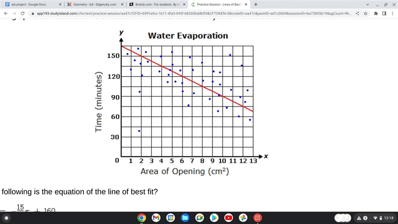 Mrs. Alexander had her chemistry classes analyze the amount of time it takes for water-example-1