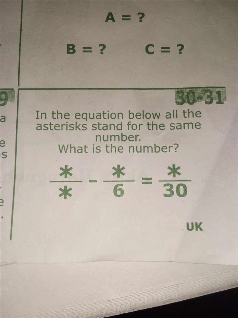 In the quation below all the asteriks stand for the same number. What Is the number-example-1