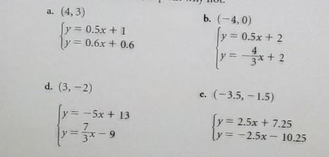 Verify whether or not the ordered pair is a solution to the system. If it is not a-example-1