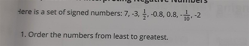 Order the numbers from least to greatest​-example-1