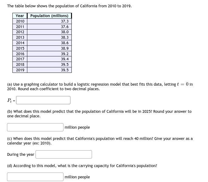 16. The table below shows the population of California from 2010 to 2019.-example-1