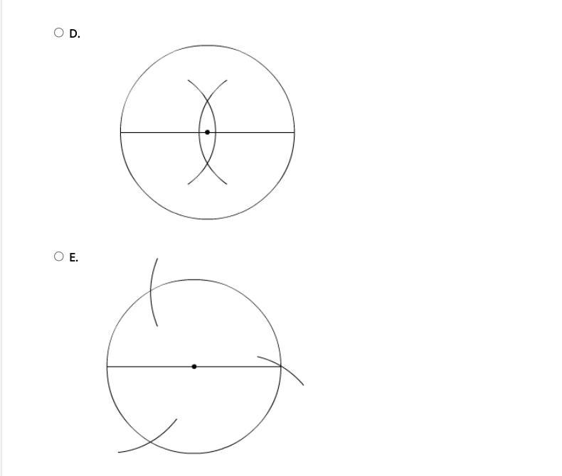 Select the correct answer.Ali has a compass and a straightedge, and he wants to construct-example-2