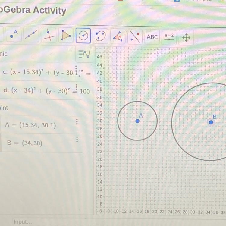 HELP PLEASE!!What is the ratio of the radius of circle A to the radius of circle b-example-1