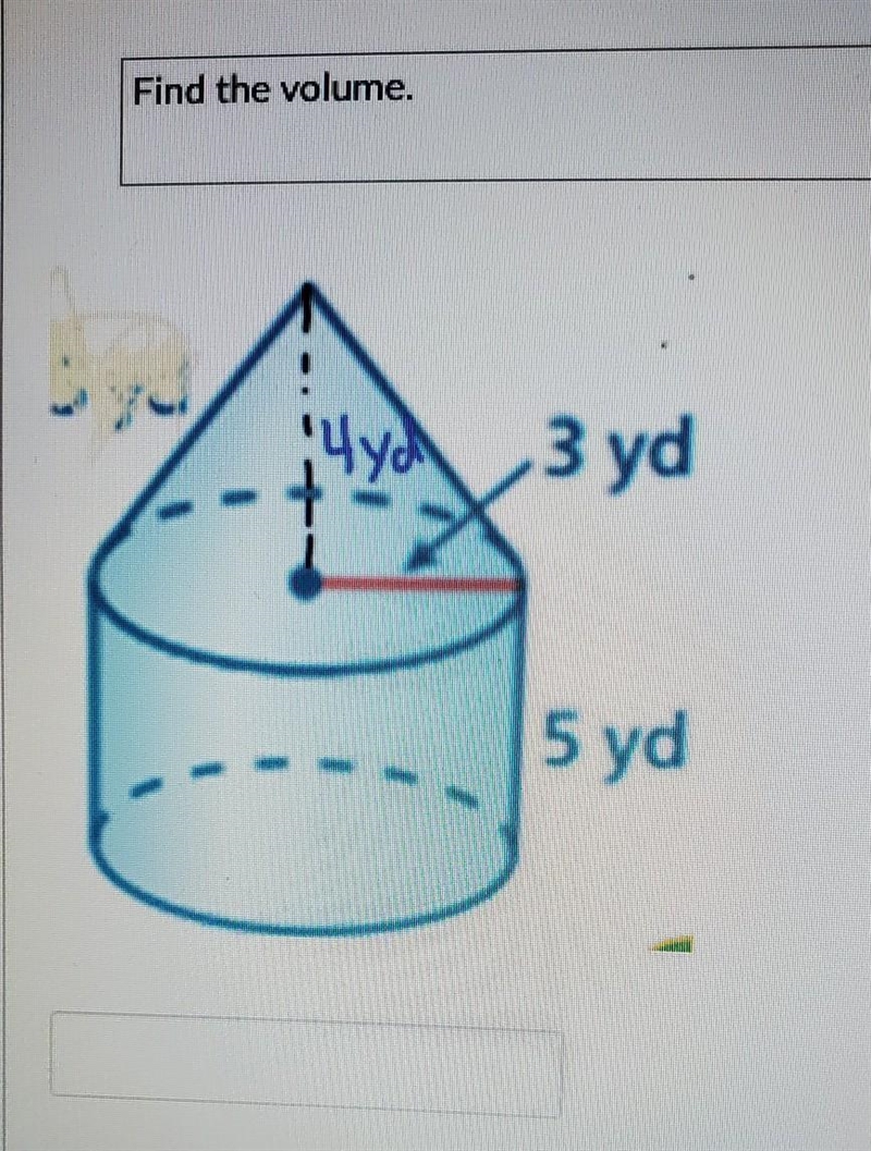 Find the volume.The measures are 4 yd, 3 yd, and 5 yd.-example-1