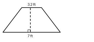 The area of this trapezoid is 30.6 ft What is the height of the trapezoid?-example-1