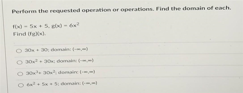 Perform the requested operation or operations.Find the domain of each.please I really-example-1