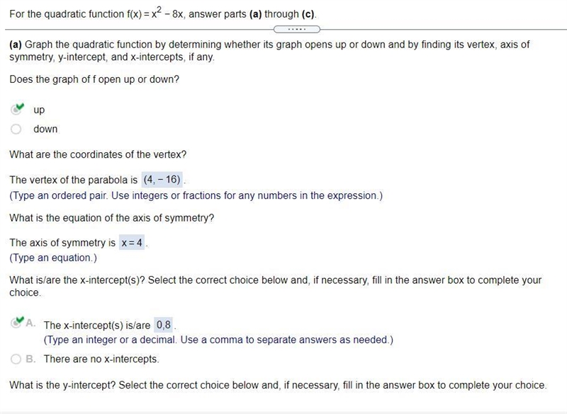 What is the y-intercept? Select the correct choice below and, if necessary, fill in-example-1