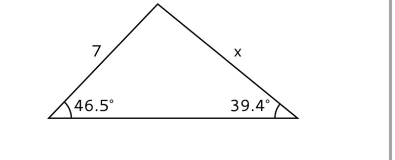 Find the value of x, to the nearest tenth of a unit.-example-1