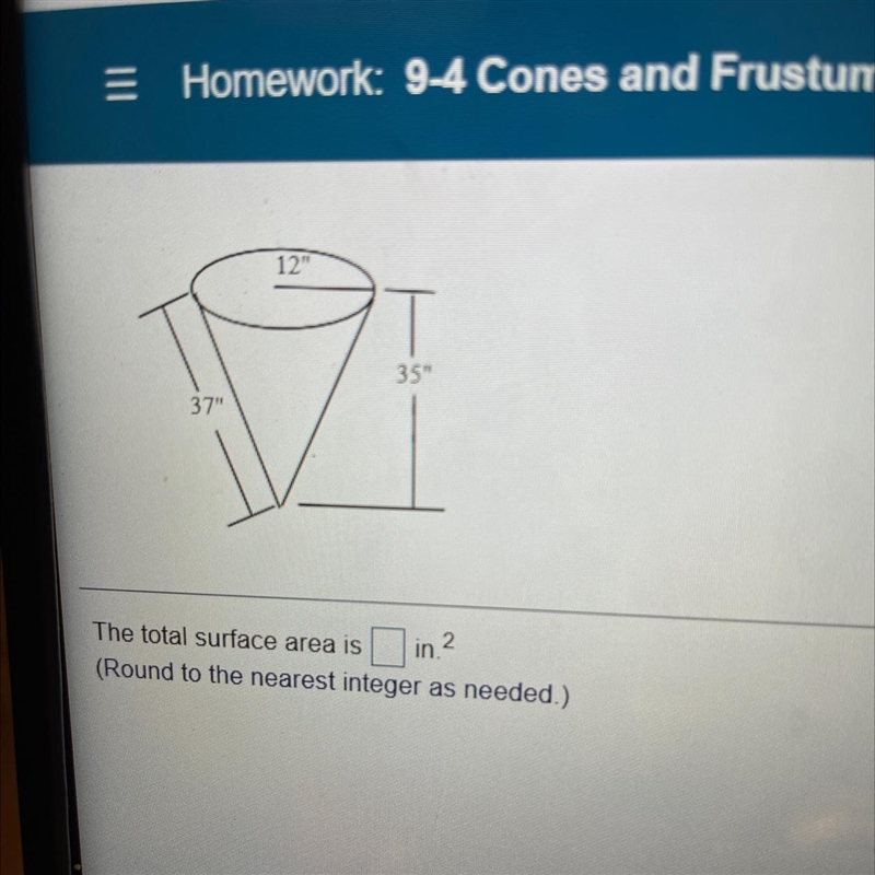 Find the lateral surface area and the volume of the figure in picture(Round to the-example-1