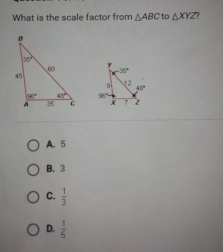 I need reassurance my answer is 5, but I'm not too sure yet because 1/5 is an option-example-1