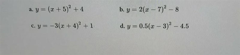 Convert each equation from the vertex form to the general form.-example-1