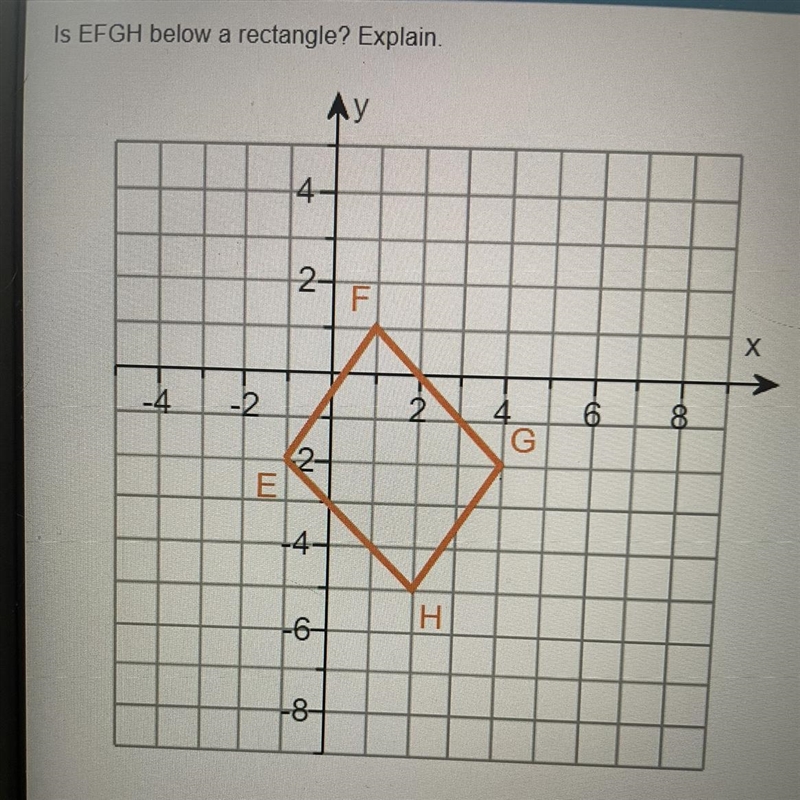 Is EFGH below a rectangle A. Yes, because EFGH is a parallelogram and it’s diagonals-example-1