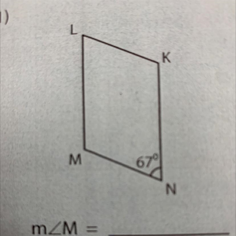 Find the measure of the indicated angle in each parallelogram.-example-1