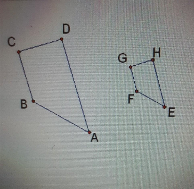 The quadrilaterals are similar if CB = 6 , 3, and CD = 4. find GH-example-1