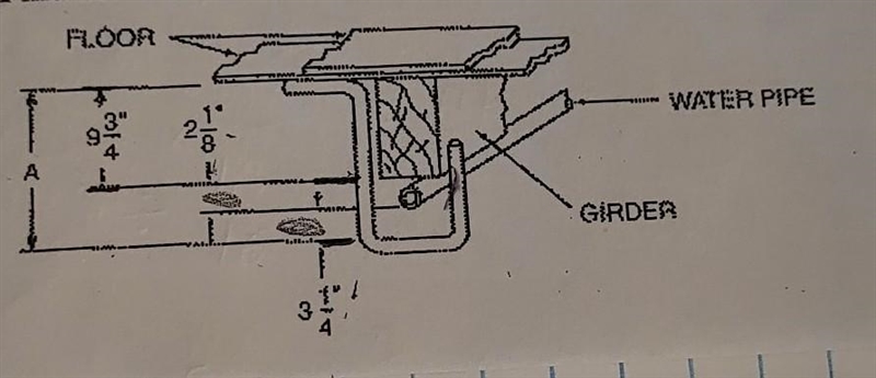 Find the distance (A) for the bend of electrical conduit that is passing under the-example-1