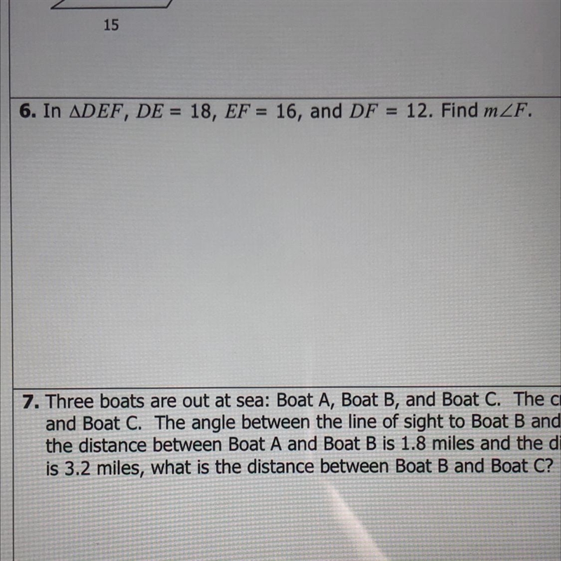 Number 6. Find the missing measure and round to nearest 10th-example-1