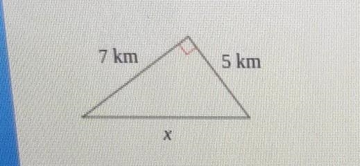 find the missing side of each triangle.Leave your answers in simplest radical form-example-1