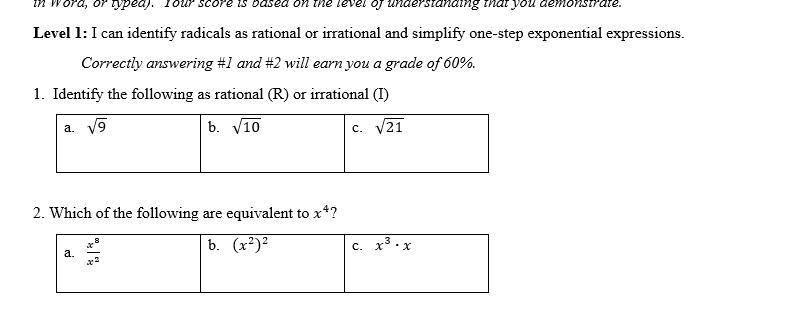 Identify the following as rational (R) or irrational (I)Which of the following are-example-3