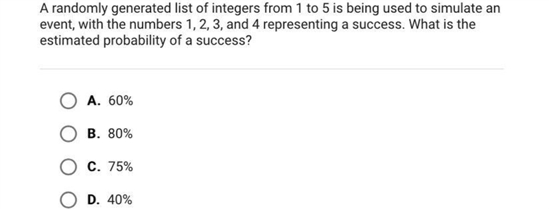 A randomly generated list of integers from 1 to 5 is being used to simulate anevent-example-1