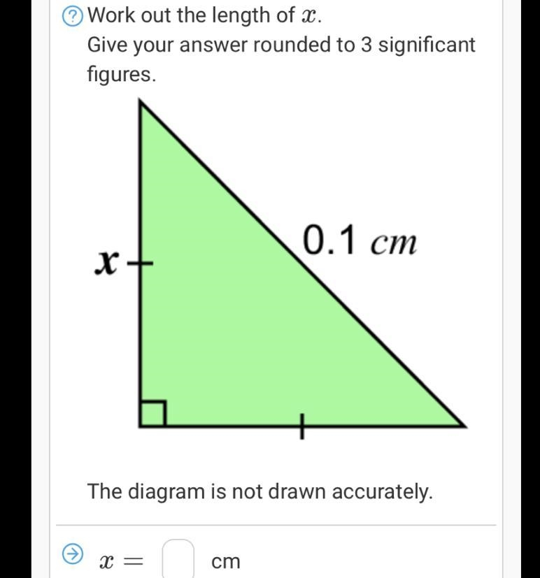 Work out the length of x-example-1