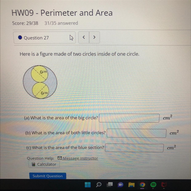 Geometry Perimeter and area A) B) C)-example-1