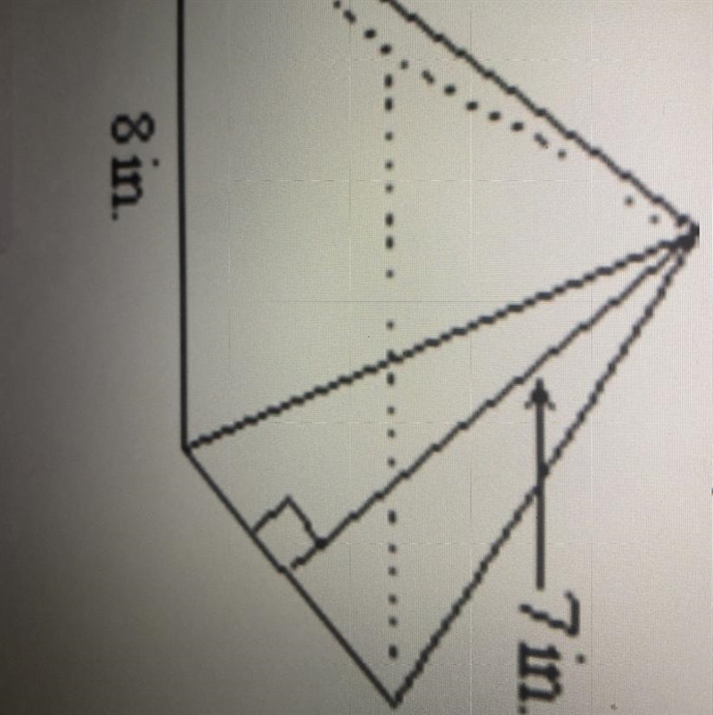 Pyramid with the square base. Is this correct? Base=64in^2LA= 112in^2TA=176in^2-example-1