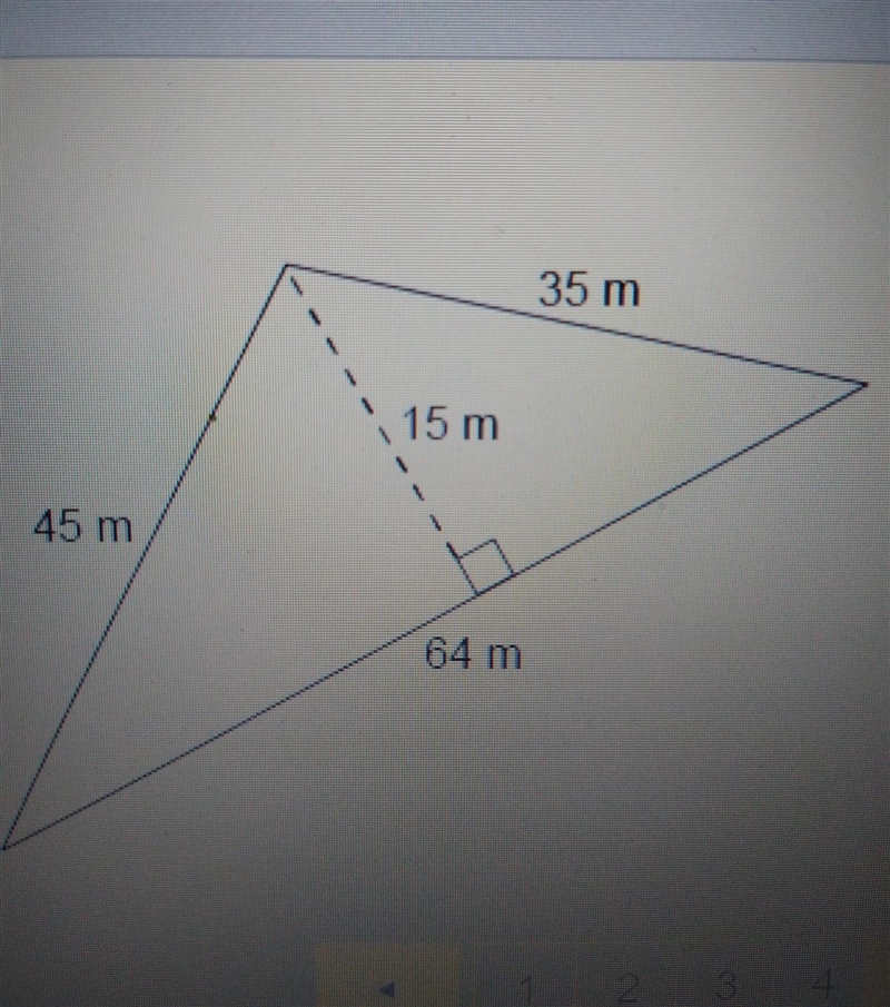 What is the area of this triangle? 0 480 m2 525 m2 675 m2 900 m2​-example-1