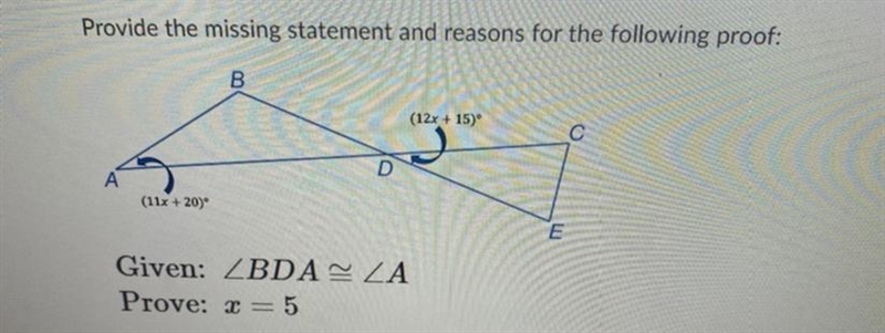 Provide the missing statement and reason for the following proof-example-1