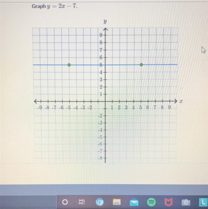 Graph y = 26 - 7y08+7+6+o4-321+++++++ 1 2 3 4 5 6 7 8 9-2-3-4-5+-6+-9-8-7-6-5-4-3-2-example-1