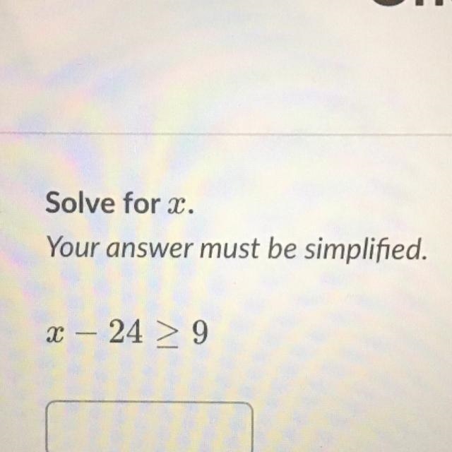 Solve for x. answer must be simplified.-example-1