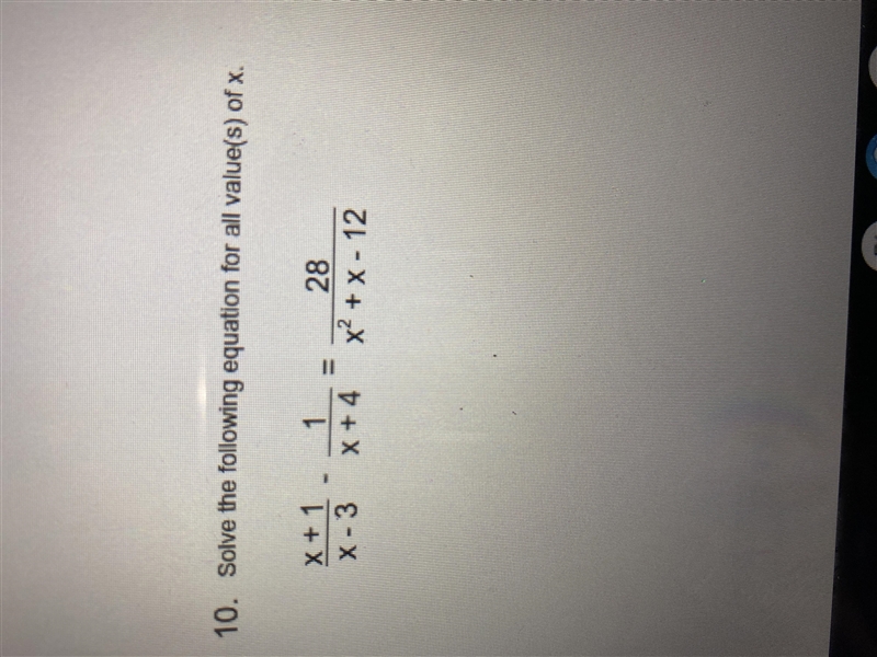 I need help solving the following equation for all values of x-example-1