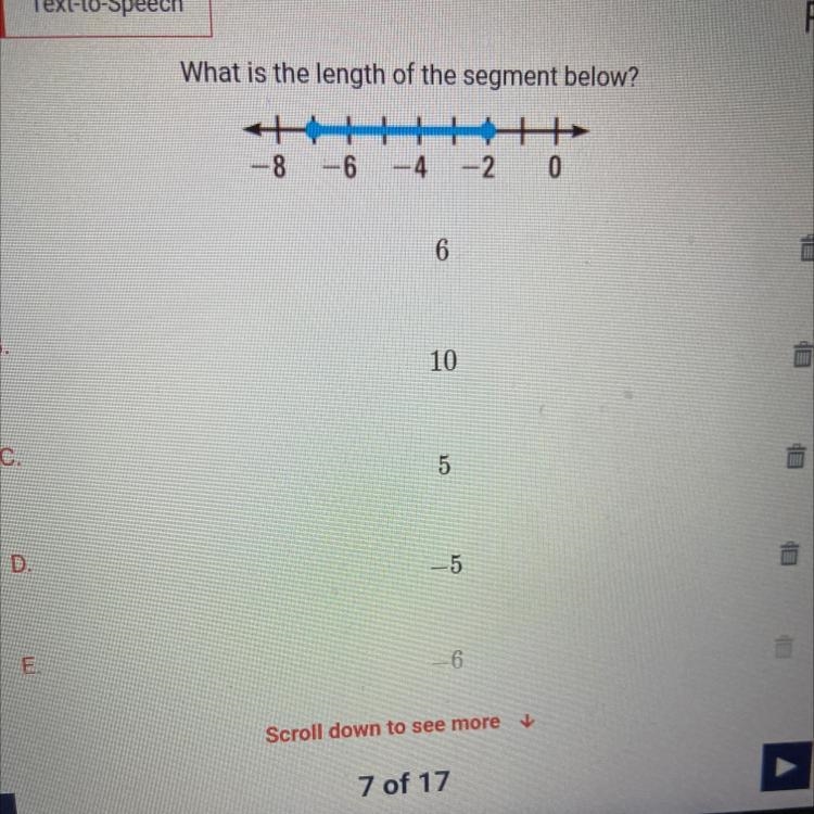 What is the length of the segment below?-example-1