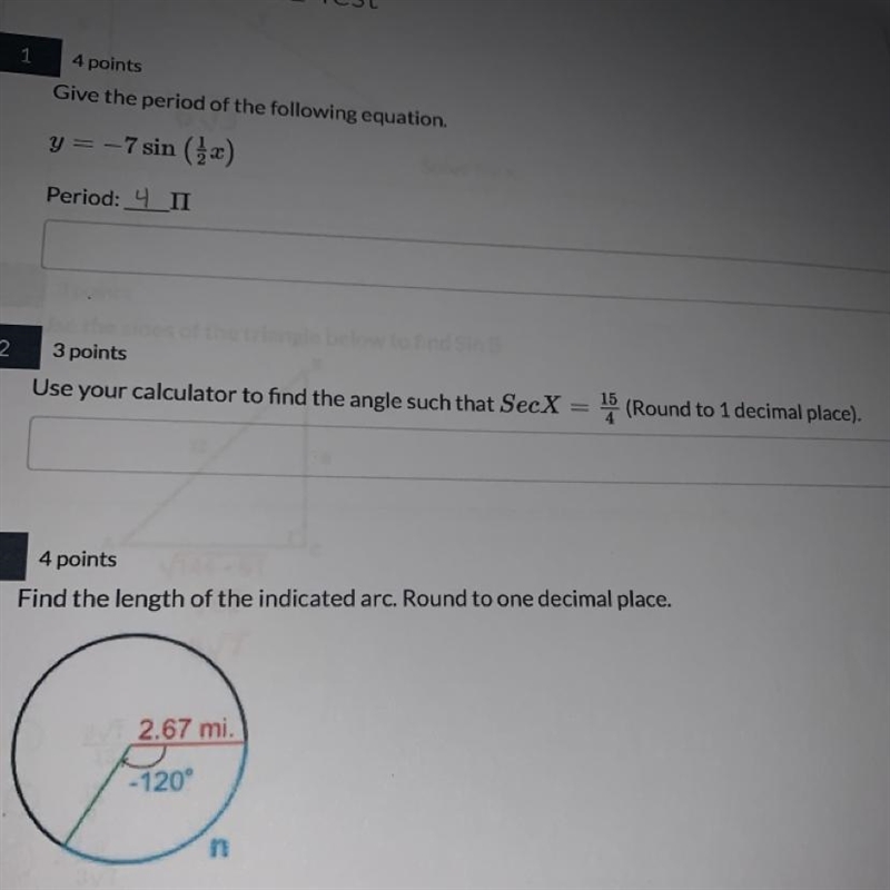 Use your calculator to find the angle such that SecX = 1/2x Round to 1 decimal place-example-1