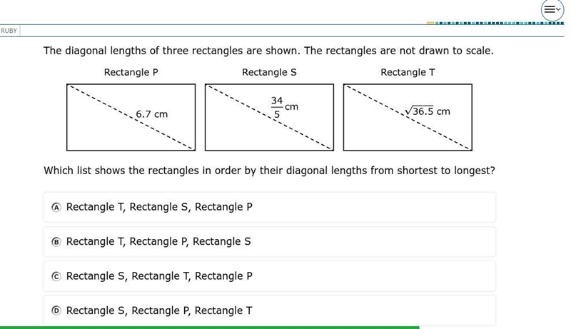 Which list shows the rectangles in order from shortest to longest? *sry ik there was-example-1