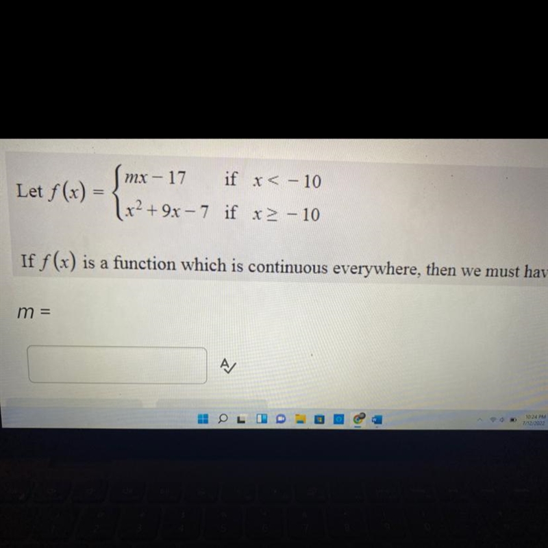 If f(x) is a function which is continuous everywhere, then we must have-example-1