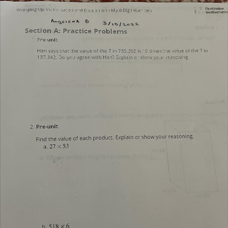 Han says that the value of the 7 in 735,208 is 10 times the value of the 7 in 137,342 Do-example-1