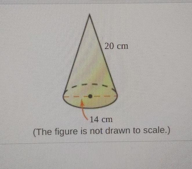 Reasoning What is the surface area of the cone? Use 3.14 for pi. The surfece area-example-1