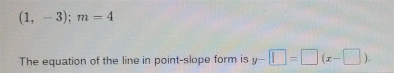 write in point slpoe form an equation of the line that passes through th griven point-example-1