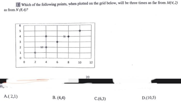 Which of the following points, when plotted on the grid below, will be three times-example-1