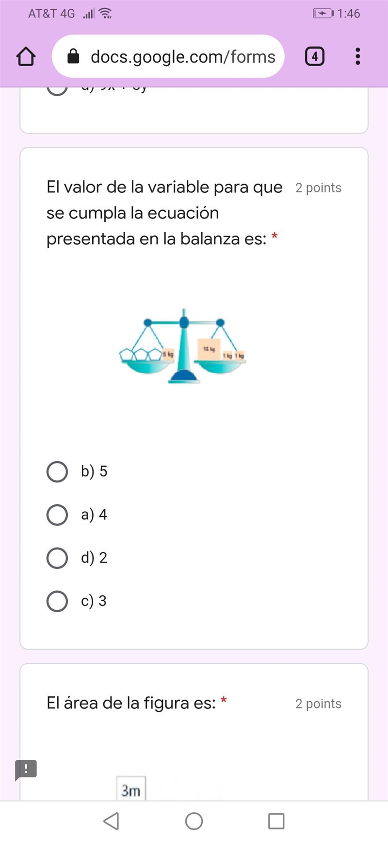 The value of the variable so that the formula presented in the balance is fulfilled-example-1