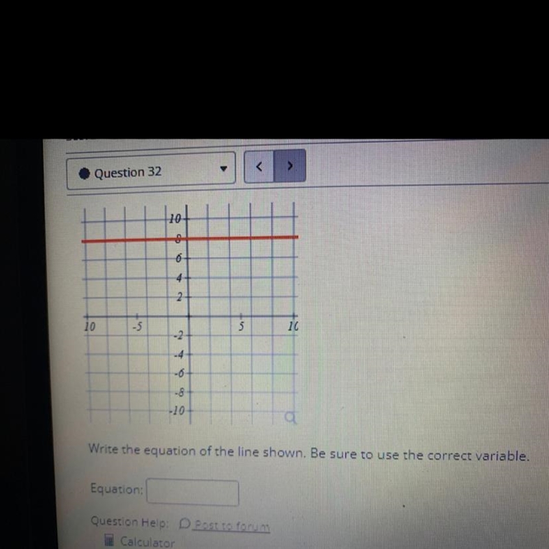 Please help Write the equation of the line shown-example-1