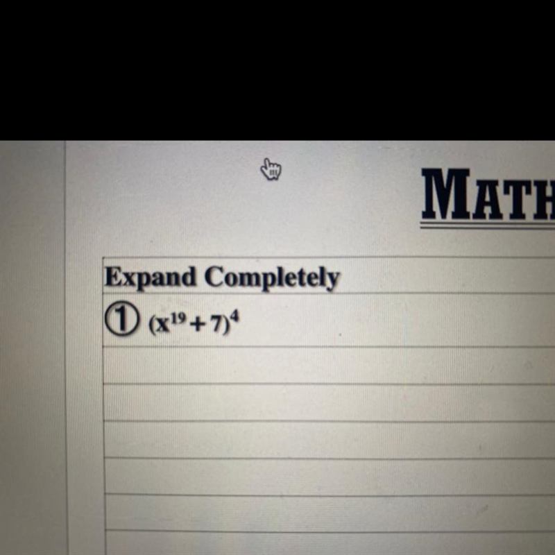 Expand Completely (x19 +7)4-example-1