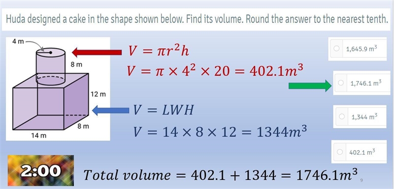 Find the volume . HOW DID WE GET 20-example-1