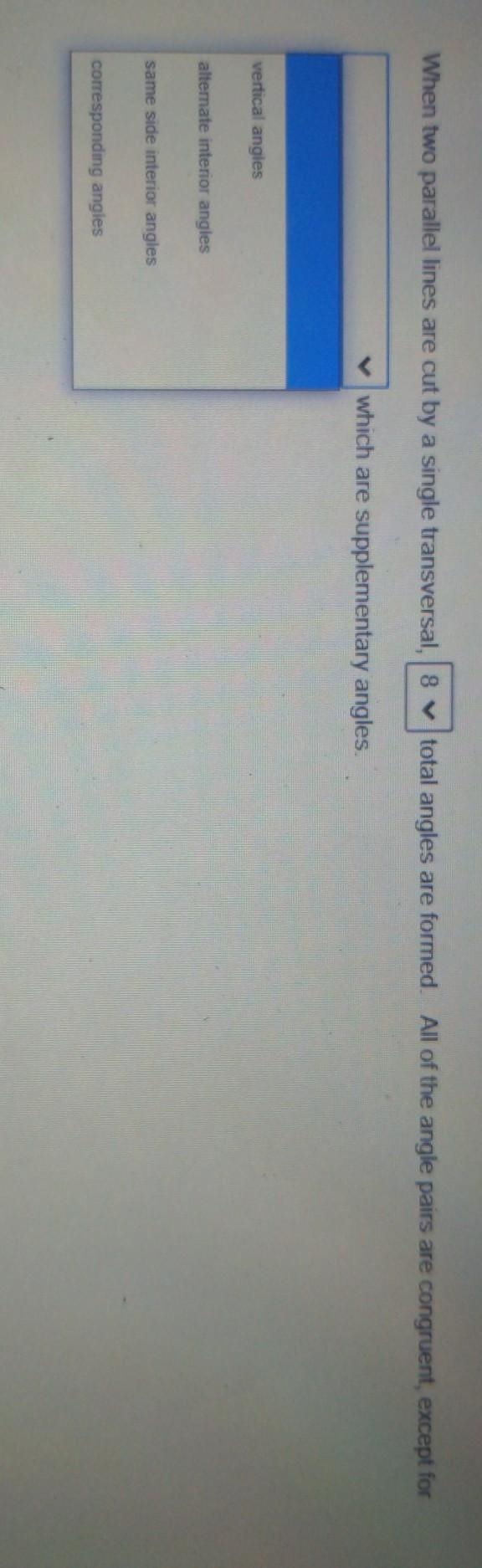 how do I know whether all the angle pairs are congruent except for "blank&quot-example-1