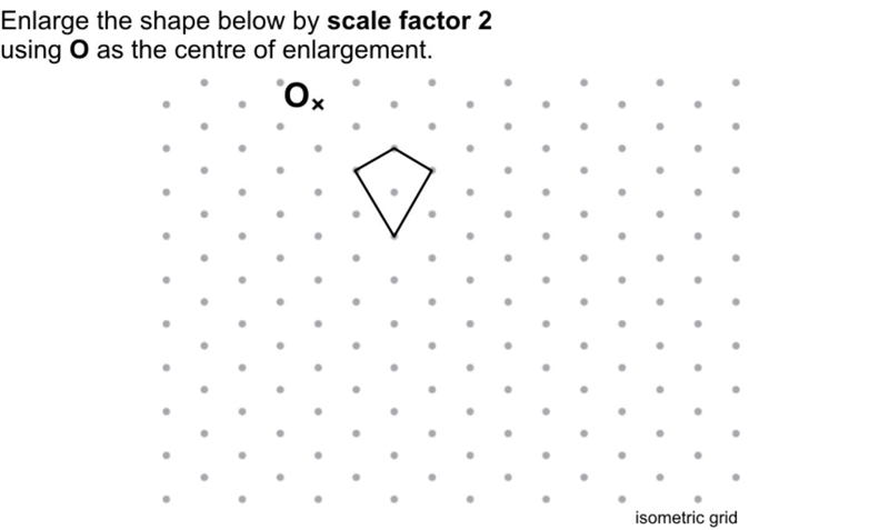 Enlarge the shape on scale factor 0-example-1