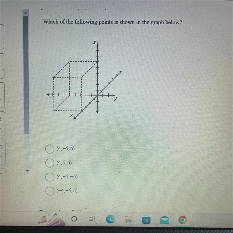 Which of the following points is shown in the graph below?-example-1