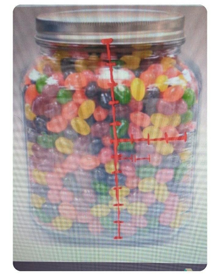 What would be a good upper bound for the number of jelly beans?-example-1