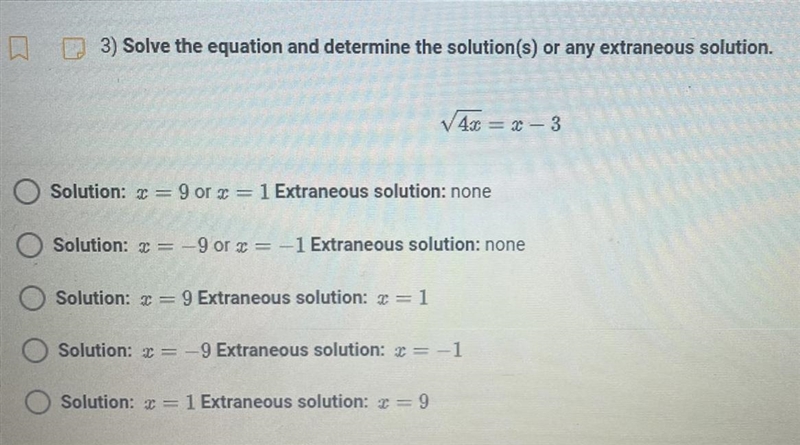 Solve the equation and determine the solution(s) or any extraneous solution.-example-1