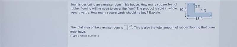 Juan is designing an exercise room in his house. How many square feet of rubber flooring-example-1